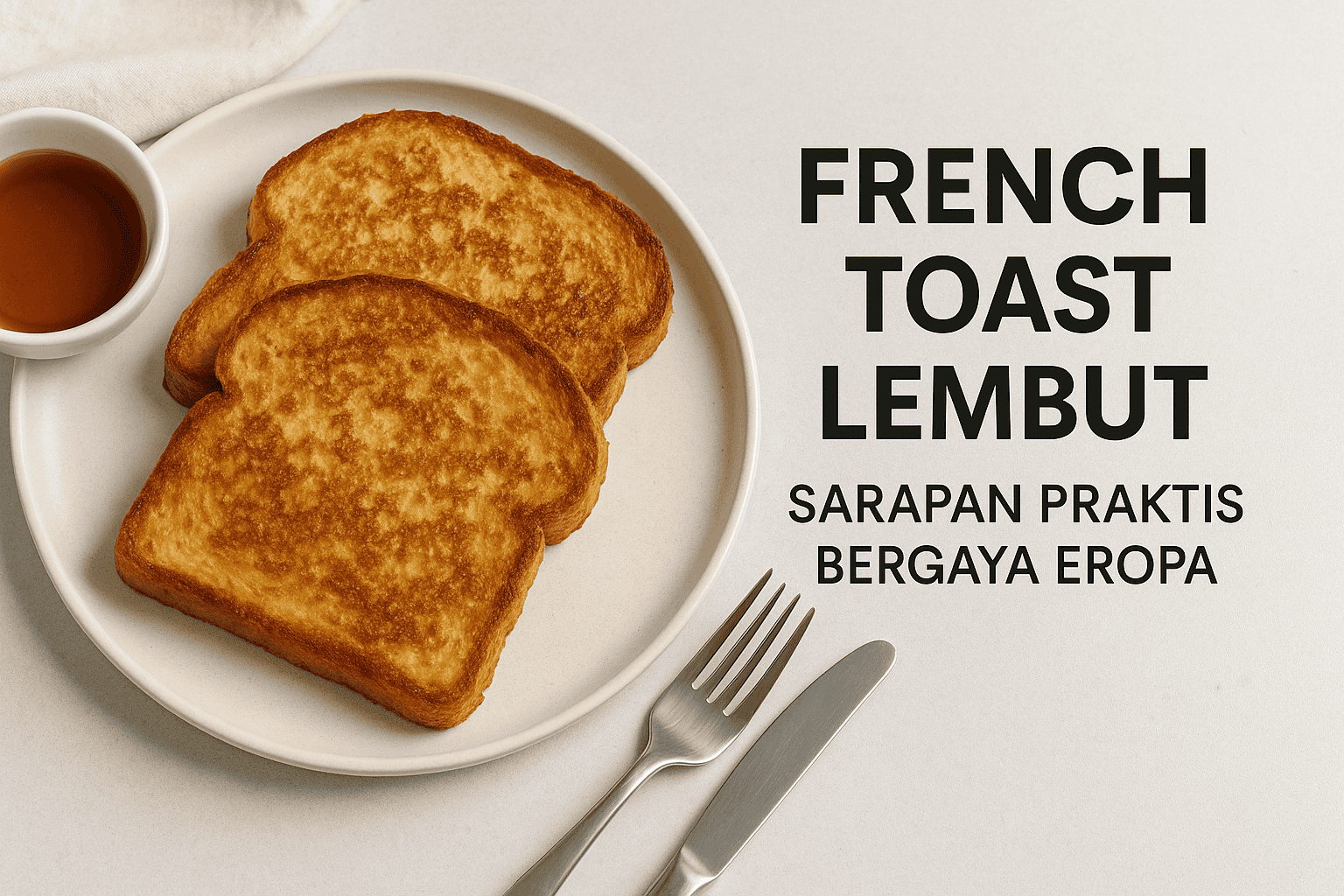 French Toast Lembut, Sarapan Gaya Eropa yang Praktis & Nikmat